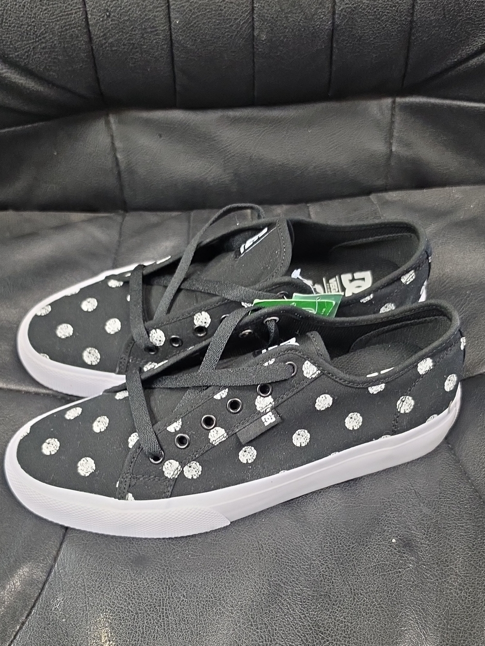 DC Black Polka Dot Low-Top Sneakers